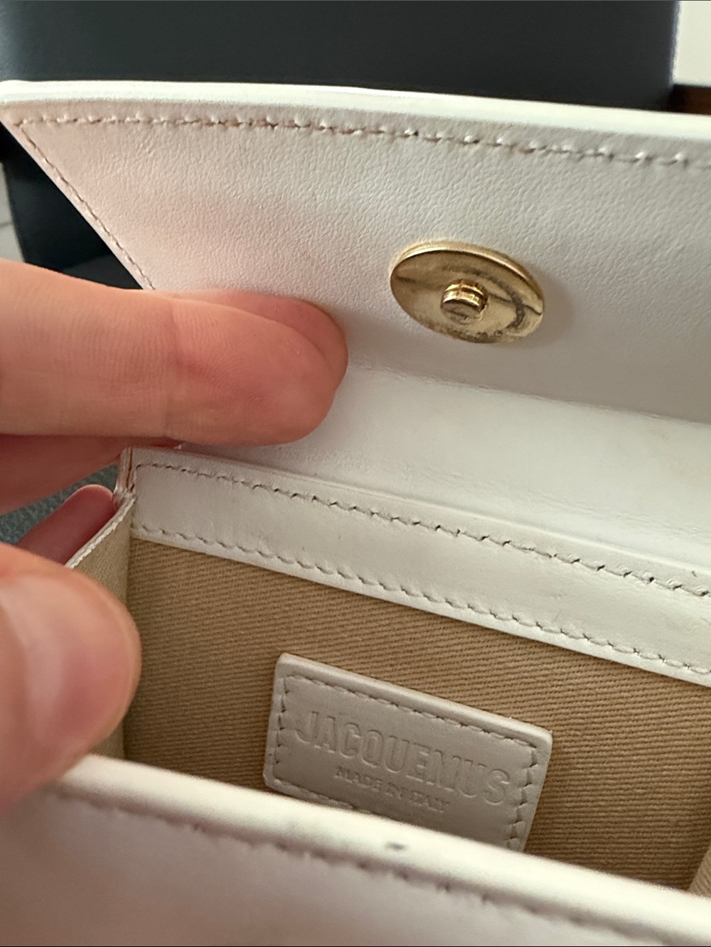 Jacquemus Le Chiquito Mini Top-Handle Bag with Gold Logo - Picture 3 of 6